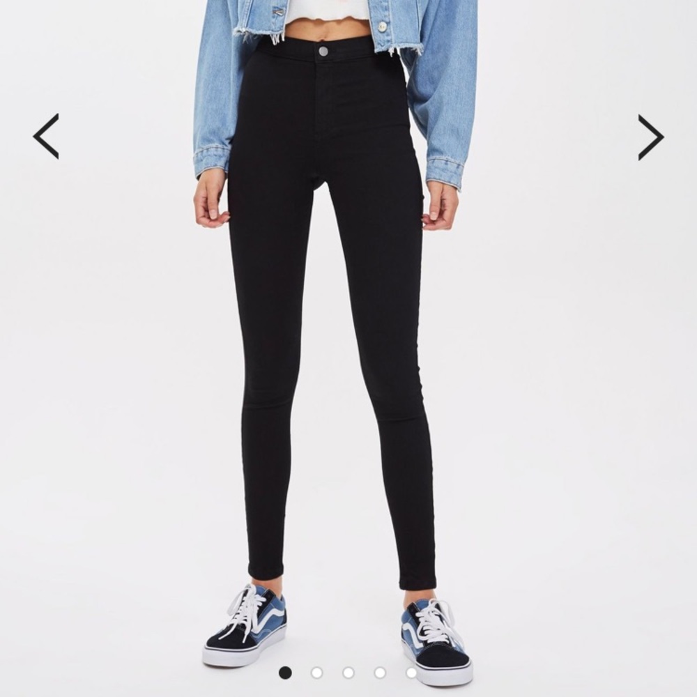 Topshop Joni Jeans Black size 24 NWT